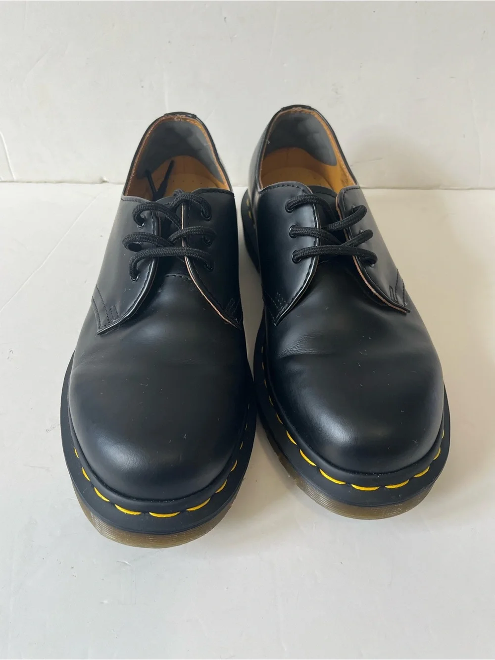 Dr. Martens 1461 hasSmooth Leather Black Leather 3-Eye Derby Oxford shoes M6/W7